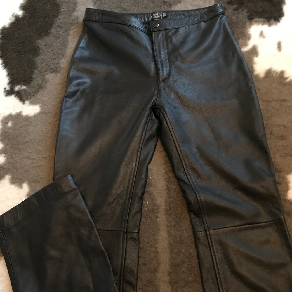 Steve Madden genuine leather pants, Size 6